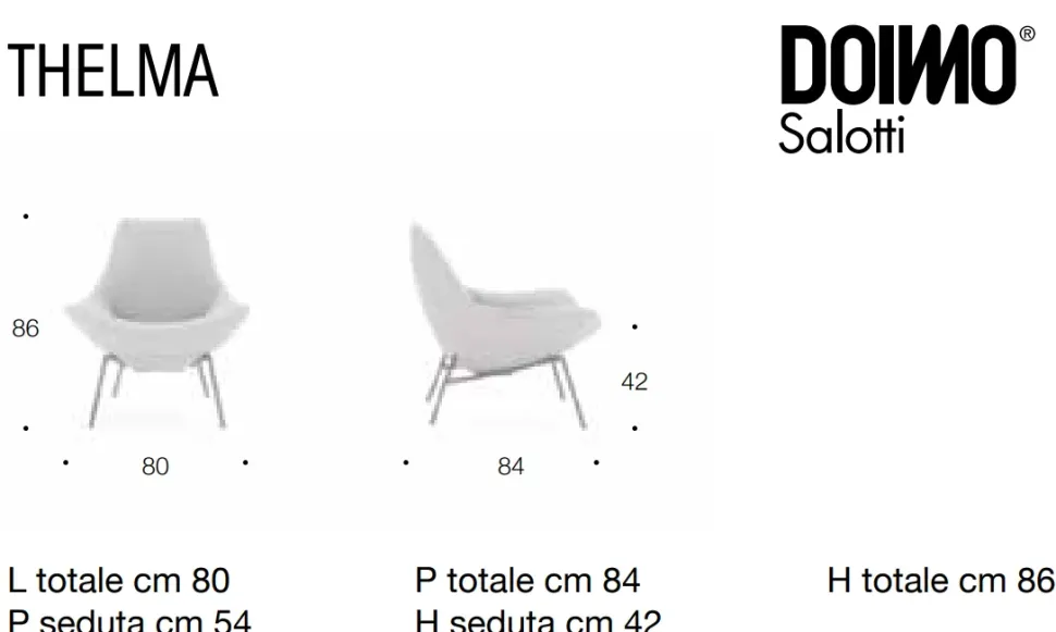 Poltrona modello Thelma Doimo salotti ad un prezzo conveniente