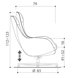Poltrona modello Truka lounge girevole oscillante Las mobili ad un prezzo conveniente
