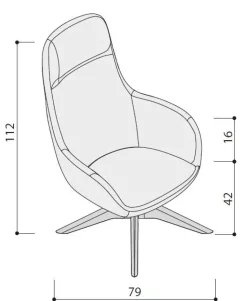 Poltrona modello Truka lounge girevole oscillante Las mobili ad un prezzo conveniente