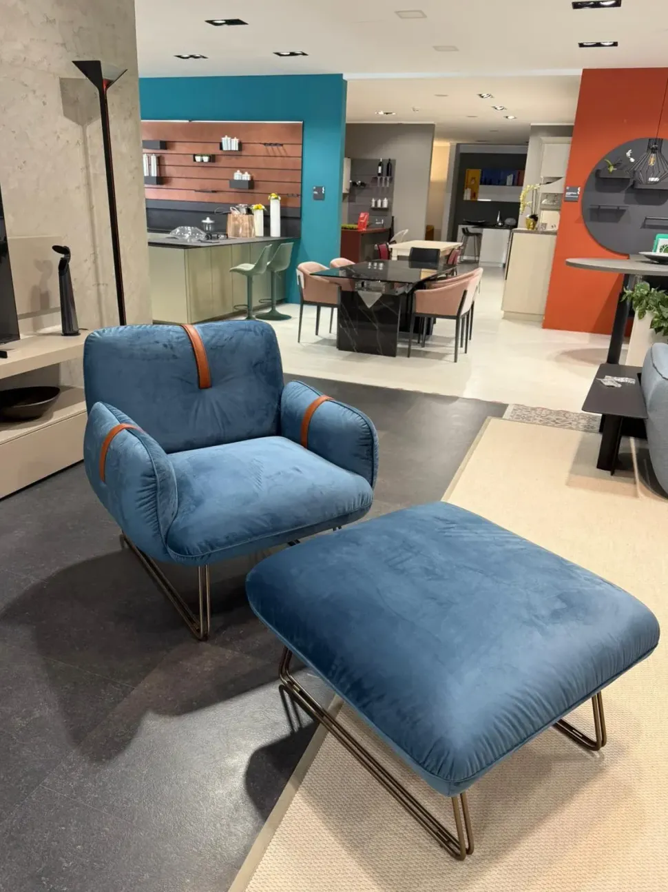 Poltrona Molly Franco ferri in Tessuto SCONTATA