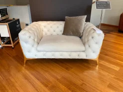 Poltrona pelle in misto piuma Calia in Offerta Outlet