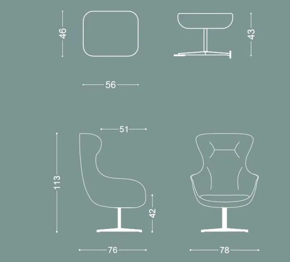 Poltrona Poltrona oro rosa con poggiapiedi Md work in Tessuto SCONTATA