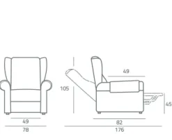 Poltrona relax Con movimento relax Vanity Mottes selection a prezzo Outlet