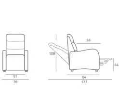 Poltrona relax Con movimento relax Bourbon Mottes selection a prezzo Outlet