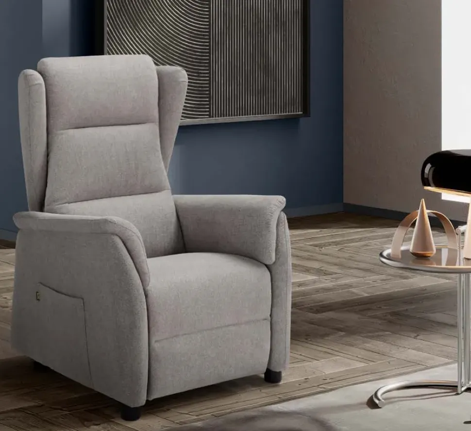 Poltrona relax in Tessuto Denim Mottes selection in Offerta Outlet