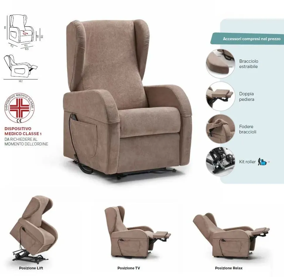 Poltrona relax in Tessuto Anna plus Vitarelax in offerta