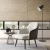 Poltroncina Aaron. Seduta fissa e design moderno. Mottes selection a prezzi outlet.