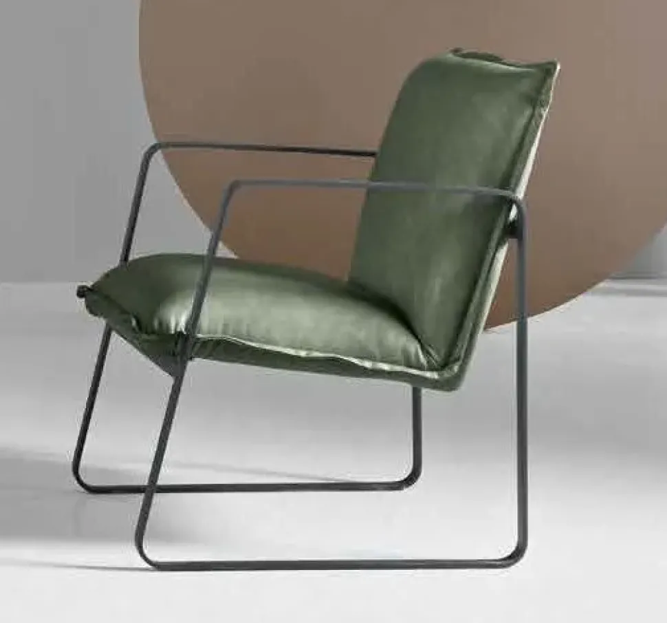 Poltroncina modello Sedia design mod italia 3 colori Md work in Ecopelle a prezzo Outlet