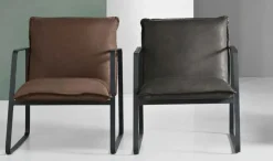Poltroncina modello Sedia design  mod italia 3 colori  Md work in Ecopelle a prezzo Outlet