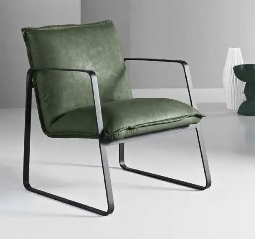 Poltroncina modello Sedia design mod italia 3 colori Md work in Ecopelle a prezzo Outlet