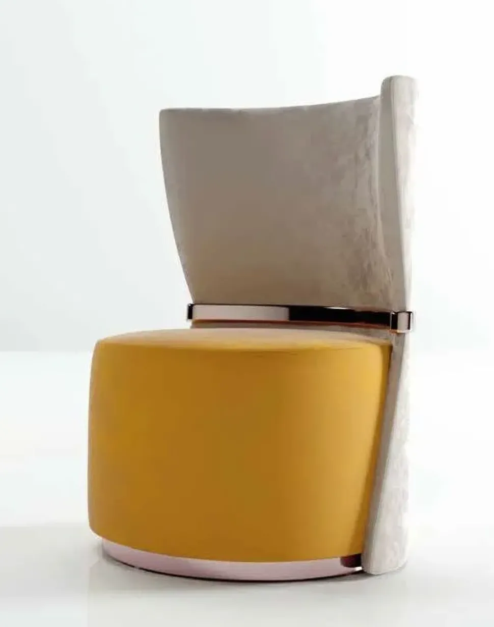 Poltroncina modello Velluto acciaio rosa Md work in Tessuto a prezzo Outlet