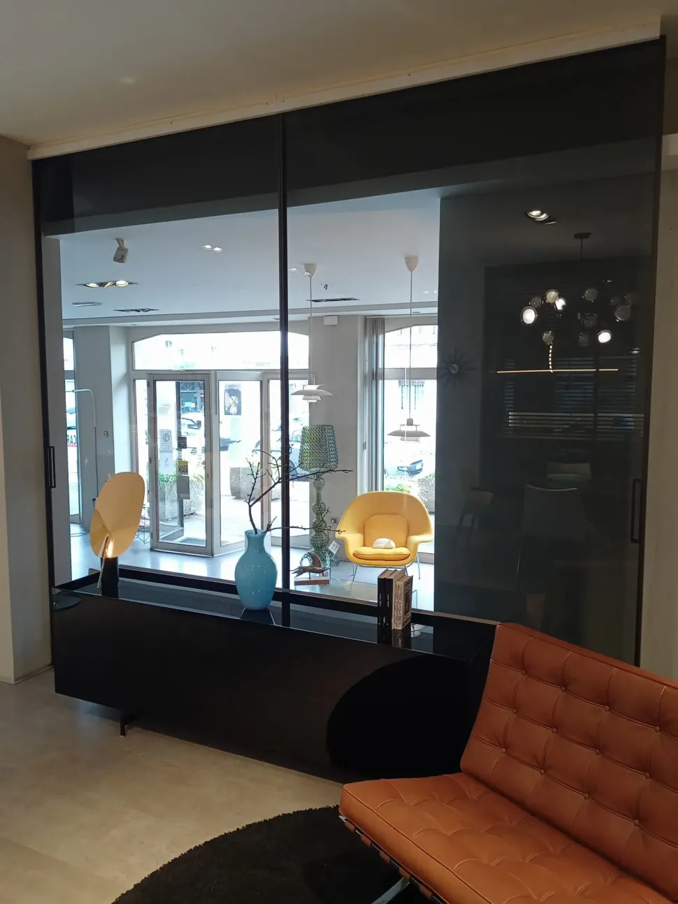 Porta liscia scorrevole Velaria in vetro Rimadesio in Offerta