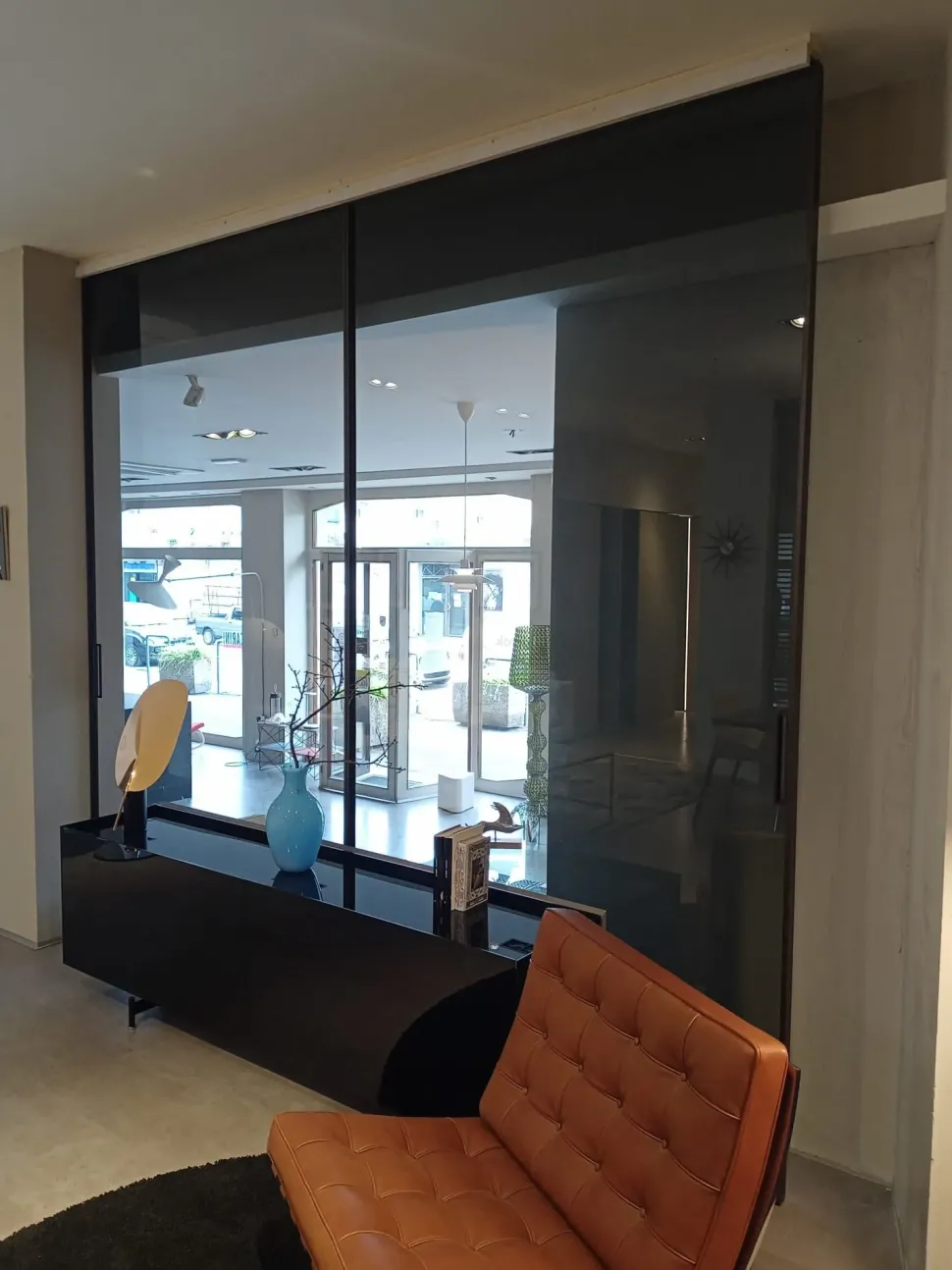 Porta liscia scorrevole Velaria in vetro Rimadesio in Offerta