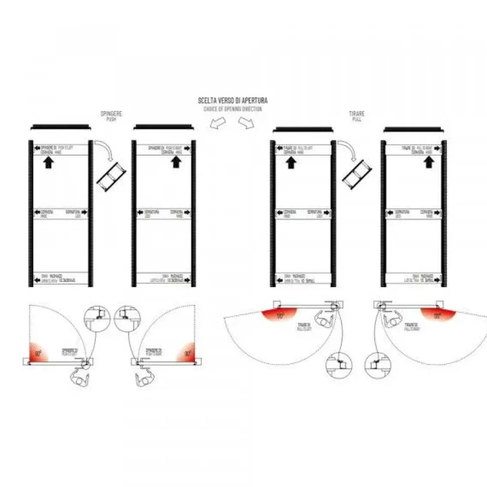 Porta moderna Artigianale Marca scrigno - porta battente filo muro scrigno filo 44 - filo parete da verniciare in opera SCONTATA