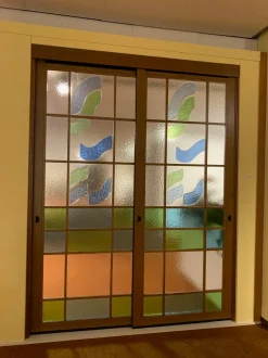 Porta moderna Longhi Vetro cattedrale in Offerta Outlet