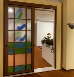 Porta moderna Longhi Vetro cattedrale in Offerta Outlet