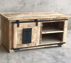 Porta tv di Outlet etnico modello Portatv jupiter naturale industriale a PREZZI OUTLET