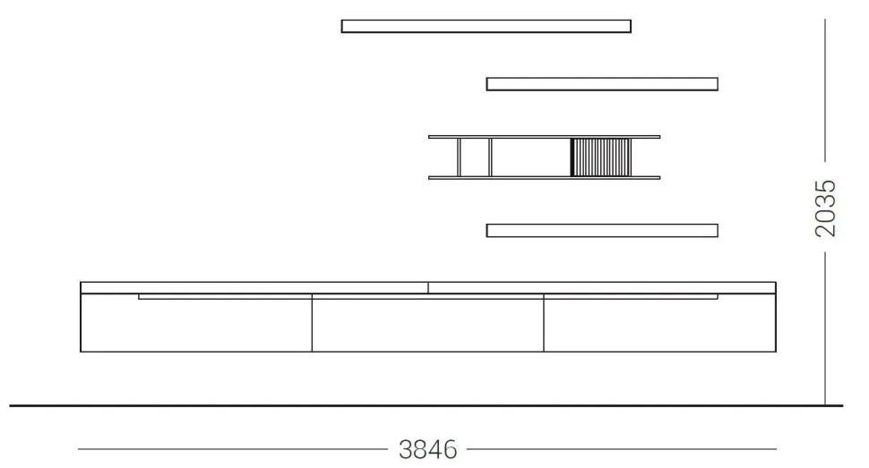 Porta tv per il living modello Slim 3 di Dall'agnese scontato