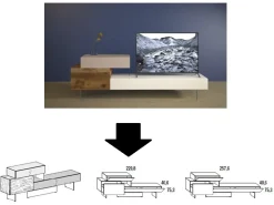 Porta tv per il living modello Tv unit 0514 di Lago scontato