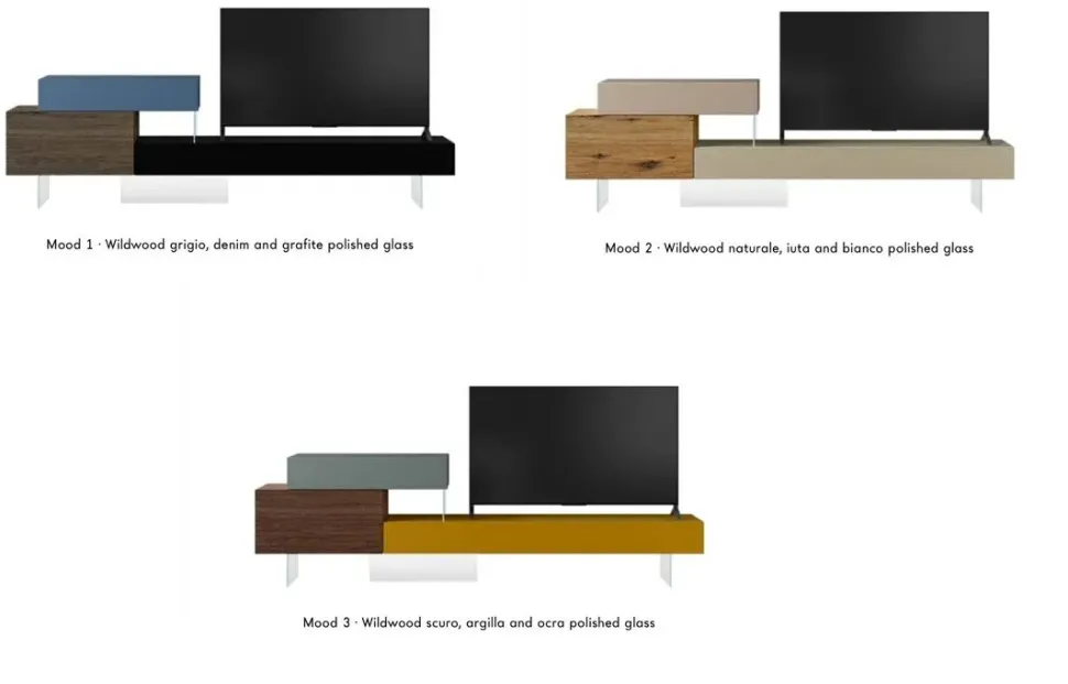 Porta tv per il living modello Tv unit 0514 di Lago scontato