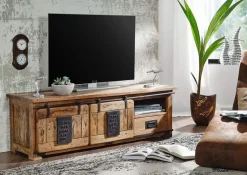 Porta tv per la zona giorno modello Mobile basso portatv newport industrial di Outlet etnico scontato