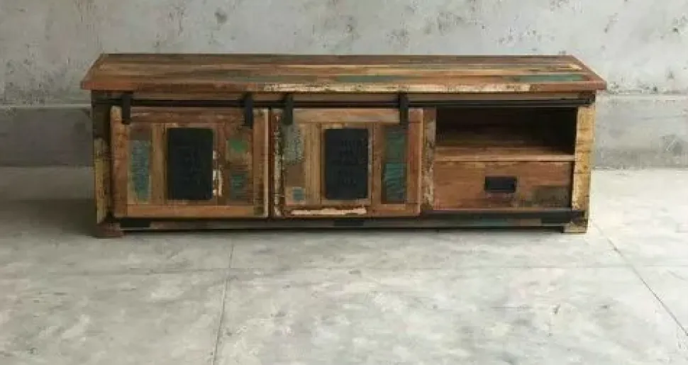 Porta tv per la zona giorno modello Mobile portatv jupiter colorato industrial  di Outlet etnico scontato