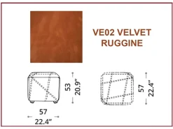 Pouf in tessuto Cubix a marchio Ozzio a prezzo ribassato