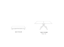 Prezzi ribassati per il tavolino moderno Mondial di Ozzio