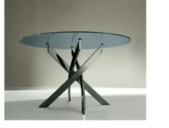 Progettista interni: Tavolo Barone Bontempi in vetro ellittico, offerta outlet.