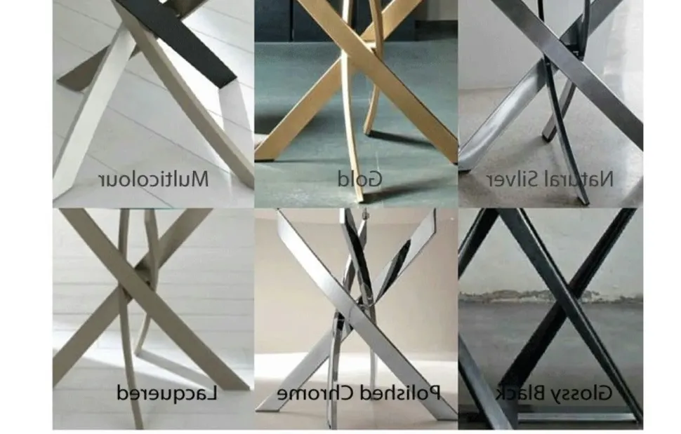 Progettista interni: Tavolo Barone Bontempi in vetro ellittico, offerta outlet.