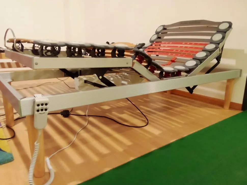 Rete letto di Falomo modello Syncroflex motore PREZZI OUTLET