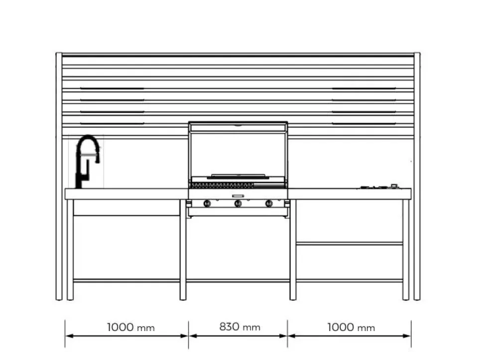 Richiedi il prezzo: cucina antracite moderna Composizione 1061060 di Fogher in offerta