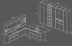 Richiedi il prezzo: cucina altri colori moderna Pratica compo.01 di Colombini casa in Offerta Outlet