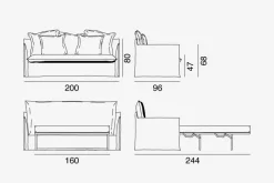 Richiedi il prezzo del Divano letto Ghost 15 Gervasoni! Ideale per l'architetto.