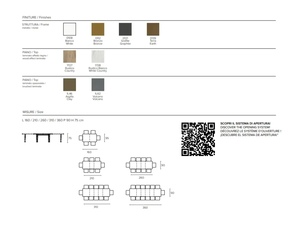 Richiedi ora il prezzo del tavolo Ettore Target point