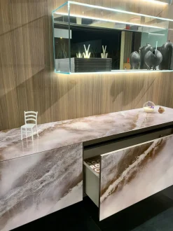 Richiedi ora il prezzo della parete attrezzata Living materia alabastro di Lago