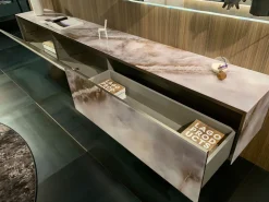 Richiedi ora il prezzo della parete attrezzata Living materia alabastro di Lago