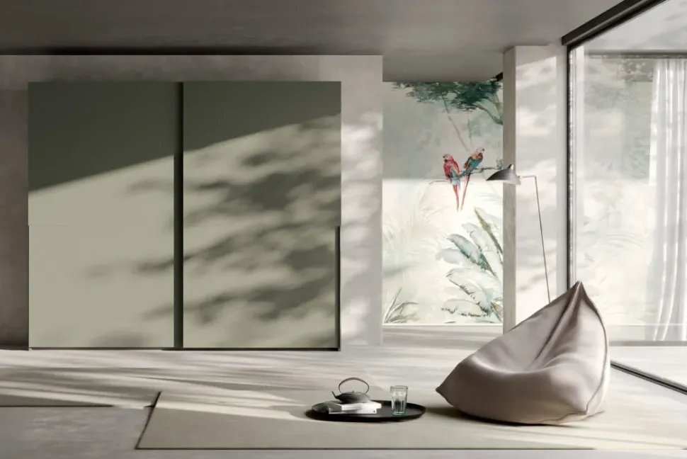 Scontato del 40%! Armadio scorrevole con ante riga. Acquista ora!