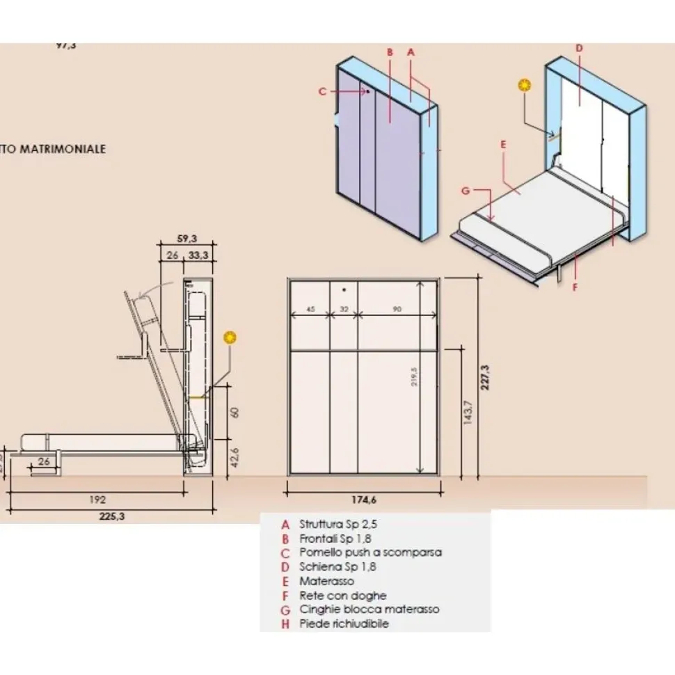 Scopri il Letto Golf click Colombini Casa in Offerta Outlet con -30%!