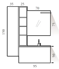 Scopri il mobile Compab Bg13 per il tuo bagno a prezzi vantaggiosi!