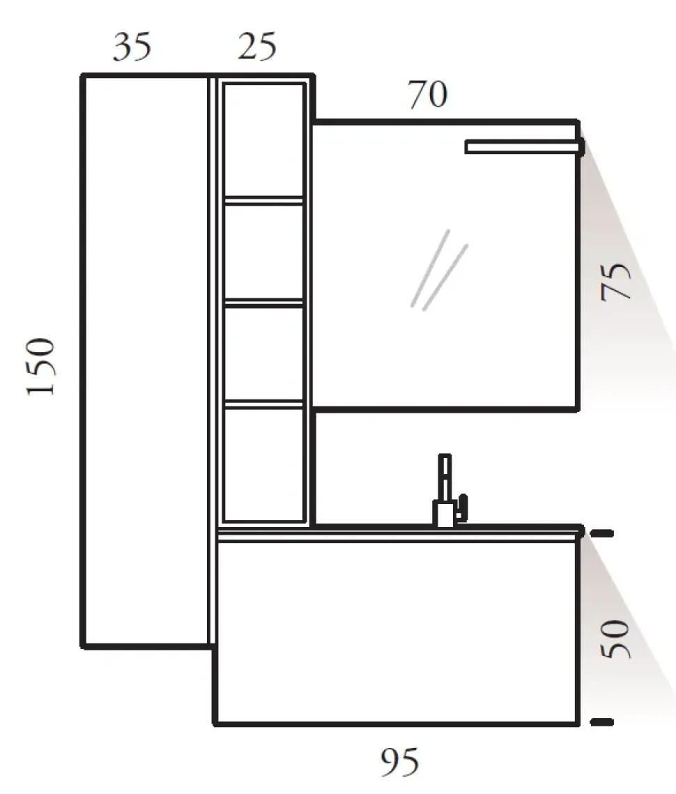 Scopri il mobile Compab Bg13 per il tuo bagno a prezzi vantaggiosi!