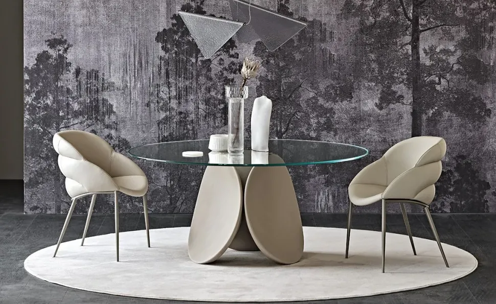 Scopri il Tavolo Cattelan Italia con piano in vetro rotondo a prezzo outlet!