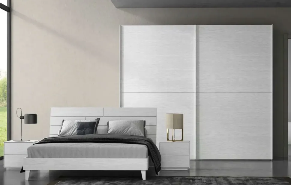 Scopri la Camera da letto Kloe 10! Collezione esclusiva in laminato a prezzo scontato.