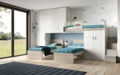 Scopri la Cameretta Fantasy 157 Zg di Zg Mobili. Laminato opaco in offerta outlet. Un'occasione imperdibile!