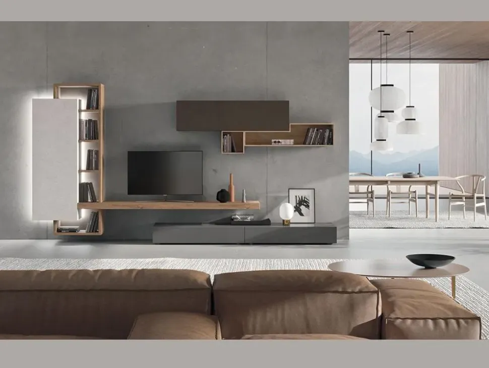 Scopri la composizione Horizon di Mobilgam a prezzo scontato! Arreda il tuo soggiorno con stile!