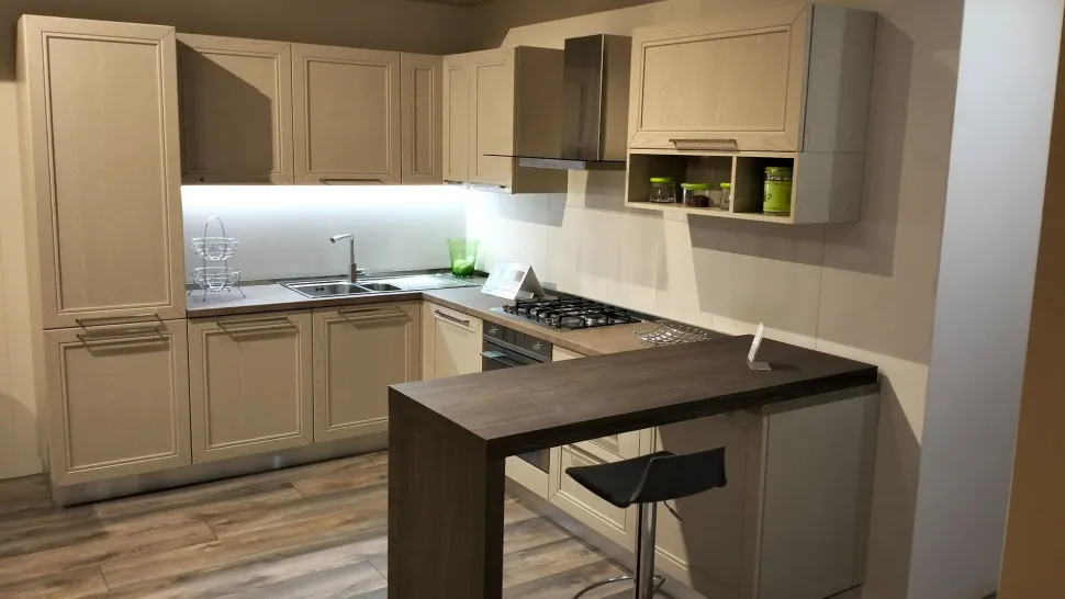 Scopri la Cucina Itaca moderna tortora ad angolo Arredo3 scontata del 50%!