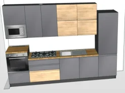 Scopri la cucina moderna rovere chiaro Net a 3400€! New Kelly lineare, un'occasione!