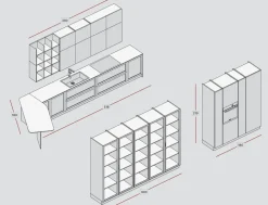 Scopri la cucina Penta / lungomare compo 12 di Colombini casa in OFFERTA OUTLET