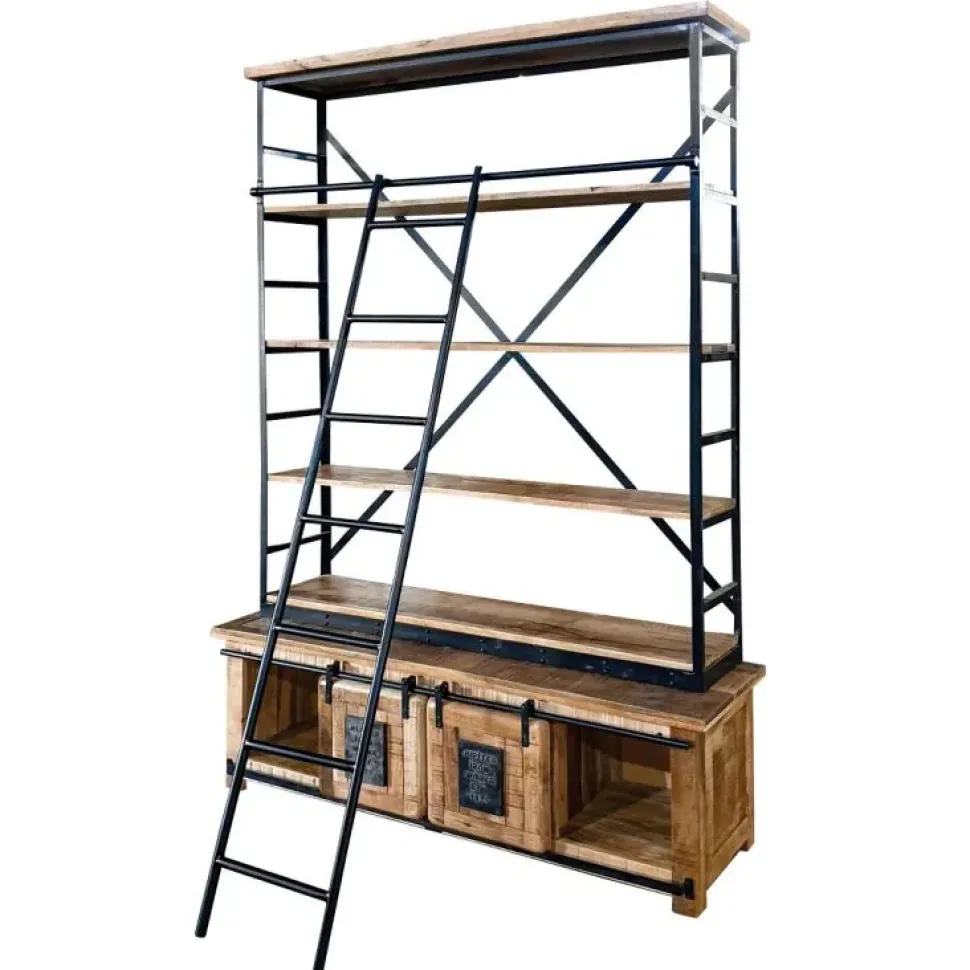 Scopri la Libreria industrial newport con scala etnica a prezzo scontato. Outlet arredamento!