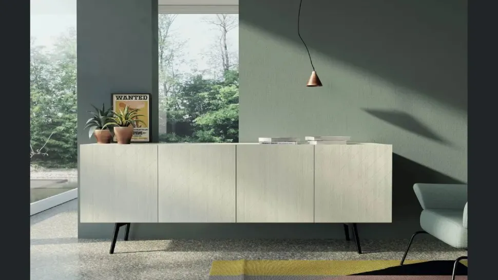 Scopri la Madia Origami di Fratelli Mirandola in laccato opaco a prezzo Outlet!